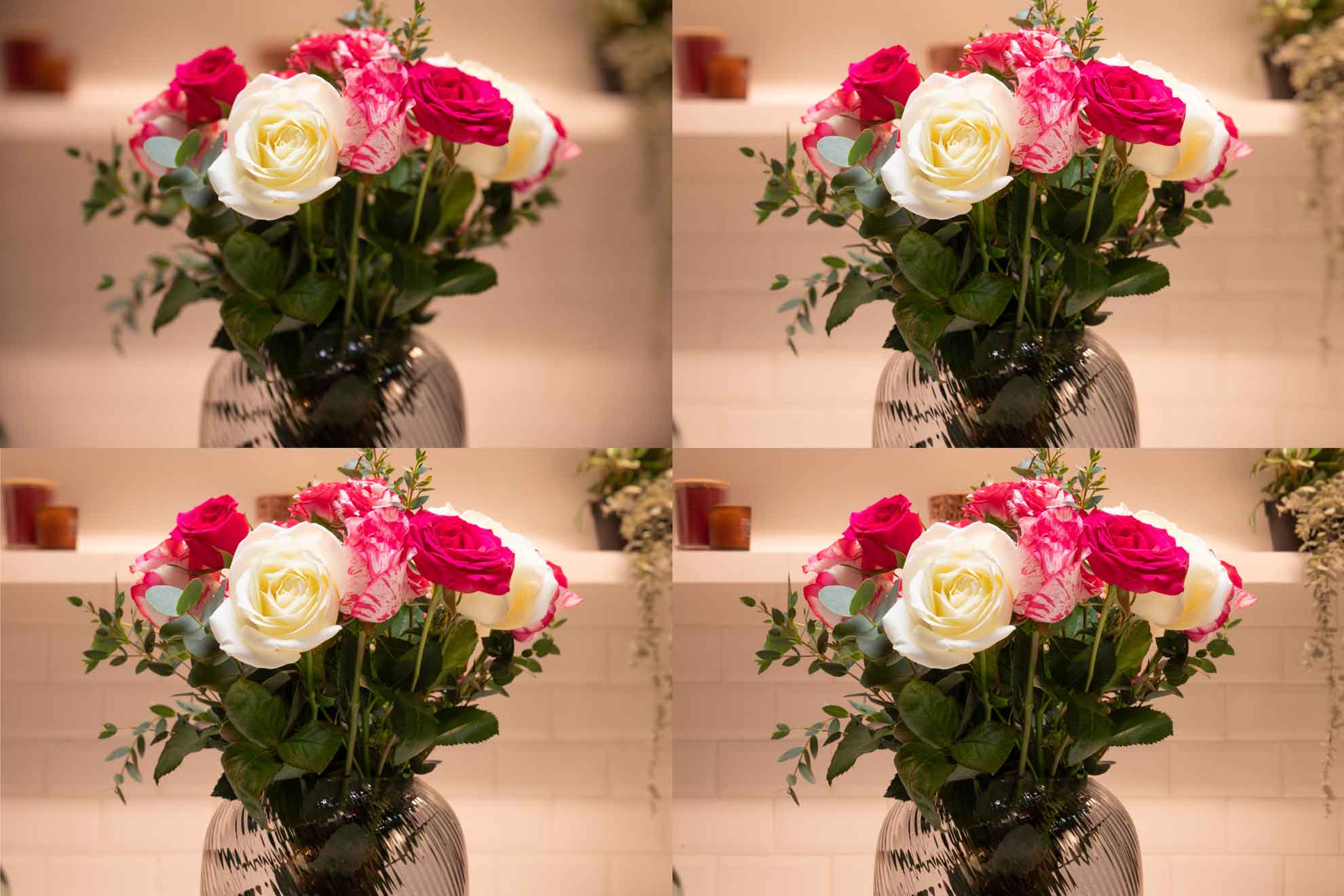 Da esquerda para a direita: f/2.8, f/6.3, f/13, f/22. Z6II + NIKKOR Z 24-70mm f/2.8 S a uma distncia focal de 70mm