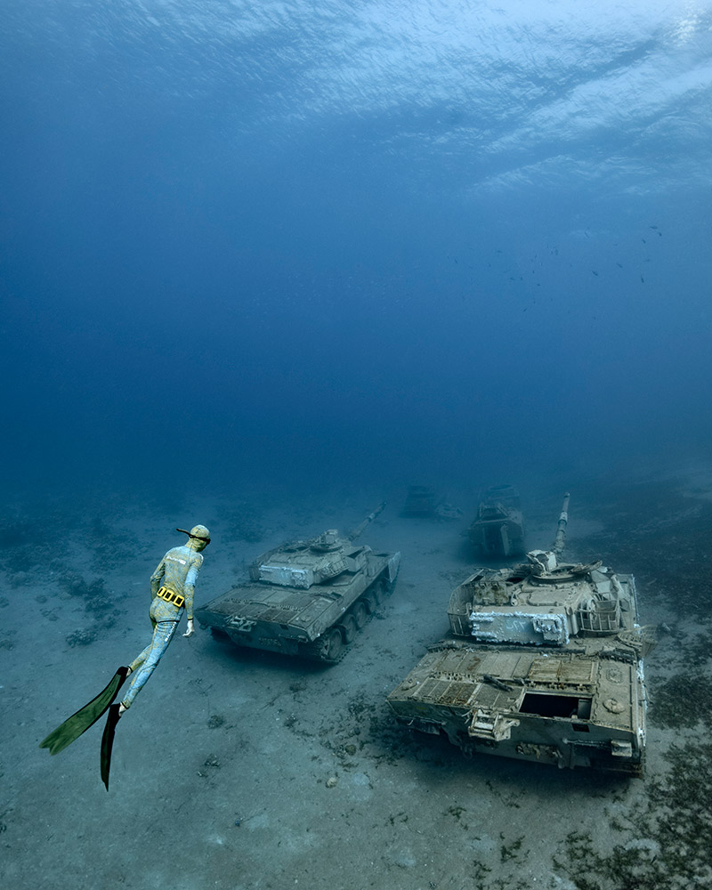 Tanques militares em Aqaba, na Jord�nia. D850 + NIKKOR AF-S Fisheye 8-15mm f/3.5-4.5E ED, 15mm, f/5.6, 1/80 seg, ISO 64. �Alex Dawson