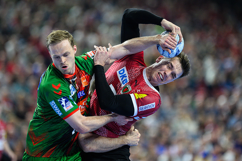 Z 9 + AF-S NIKKOR 200mm f/2G ED AF VR II com adaptador de montagem FTZ II. 200mm, 1/1900 seg, f/2, ISO 1600, Exposi��o 0. �Lukas Schulze para Andebol-Bundesliga